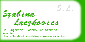 szabina laczkovics business card